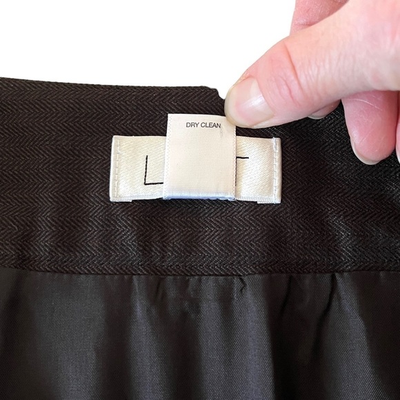 Ann Taylor LOFT Chocolate Brown Heavily Embroidered A-Line Boho Midi Skirt Sz 8 - Picture 8 of 9